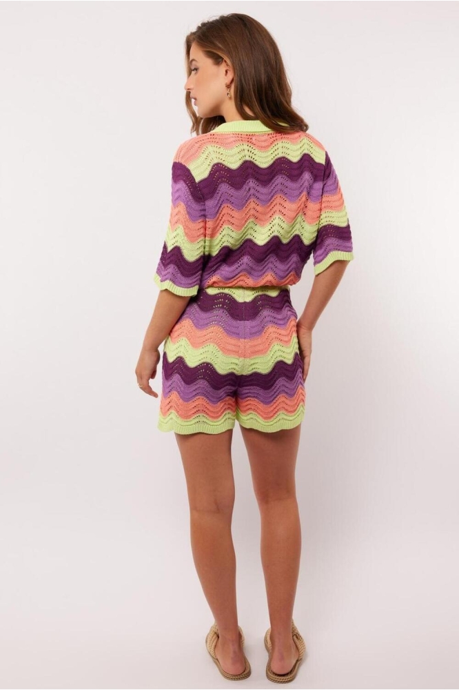 RIHANNA SHORTS 25ZFLF03 231812 FLOWER PEACH/DEEP PURPLE